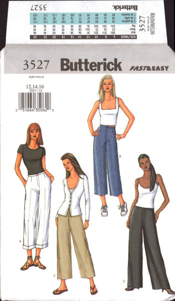 Butterick 3597 Womens EASY Pull On Skirt & Pants 1980s Vintage Sewing